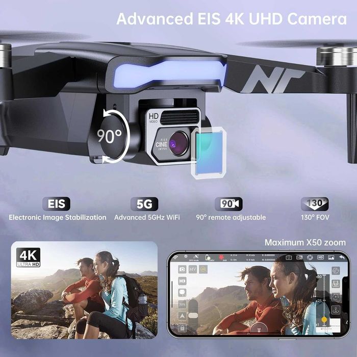 4K UHD GPS дрон с камера за възрастни N11 Pro – 90 минути време на полет (с 3 батерии)
