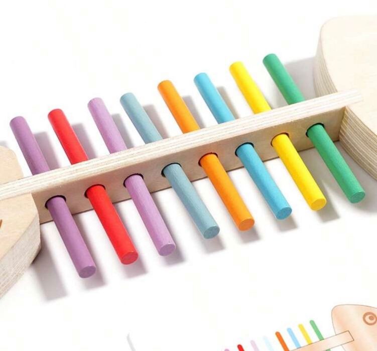 Jucărie Montessori din Lemn - "Schelet de Pește"