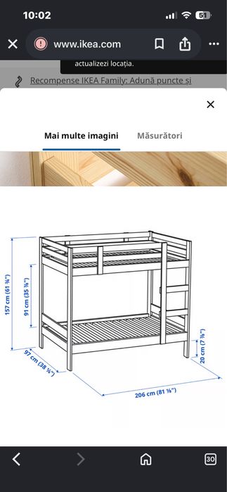 Pat supraetajat Ikea pentru copii