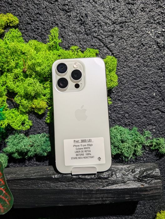 iPhone 15 Pro 256gb White Nou Neactivat Neverlocked/Fact+Garantie