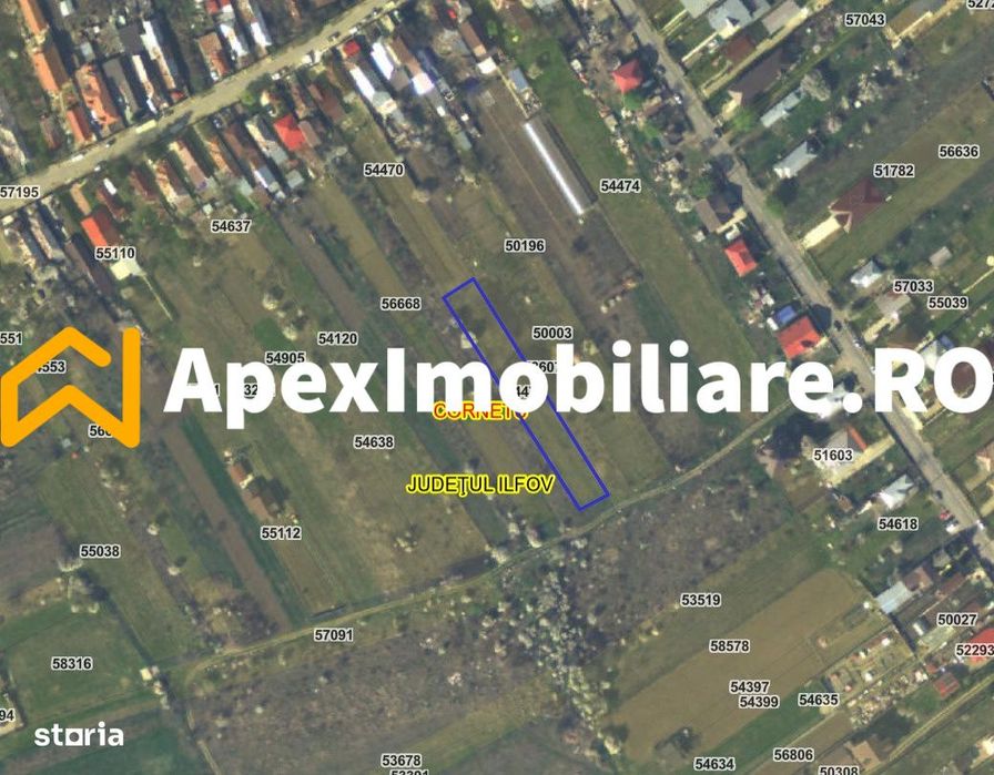 Teren intravilan de vanzare  Cornetu IF | ApexImobiliare.ro