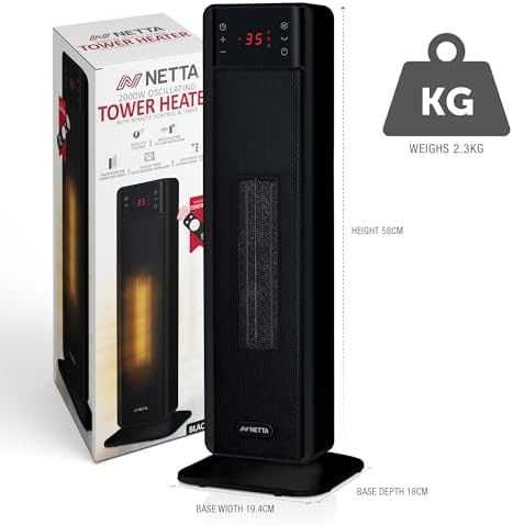 Нов Керамичен нагревател 2000W с термостат и дистанционно управление