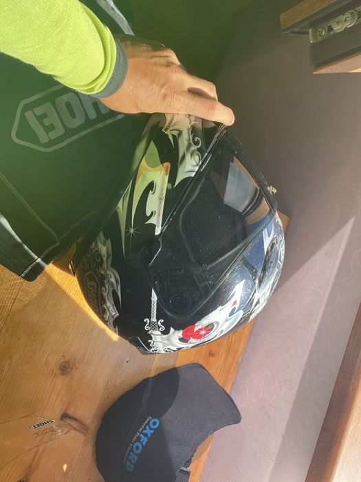 Каска Shoei XR-1000 (L) с два визьора Shoei + чанта за визьор за кръст