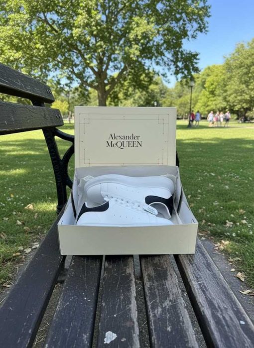 Adidasi Alexander McQueen Alb / Piele Naturala Full Box