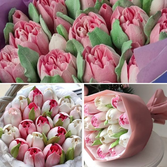 Мастер класс по зефирным тюльпанам и вензиля.