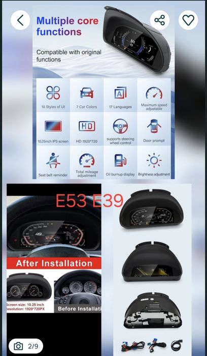 Ceasuri digitale E39,E46,E53,E90 E9x  E60 E61 E70 E71 E83 E84 E87 X1 X3 X5 X6 F01 F02 F10 F11 F15 F16 F20 F21  F06 F12  F25 F26 F30 F31 F32 F33 F34 F3