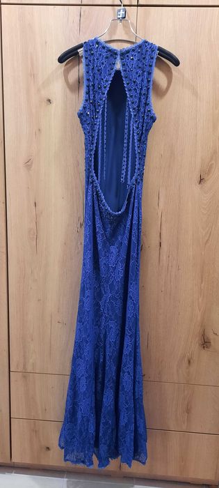 Официална / бална рокля с камъни и гол гръб Junona