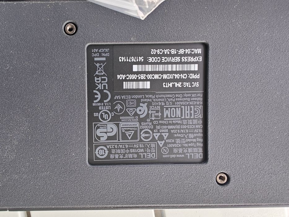 Docking Station Dell WD19S USB-C Dock 130W Negru