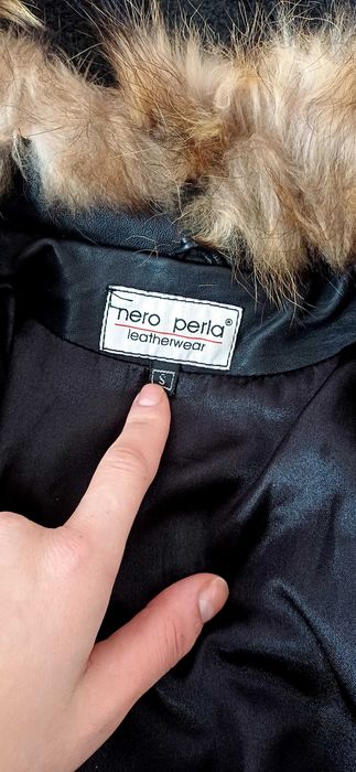 Nero Perla естествена кожа и пух