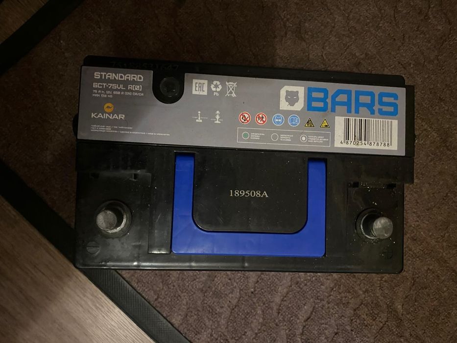 Продам аккумулятор барс 75