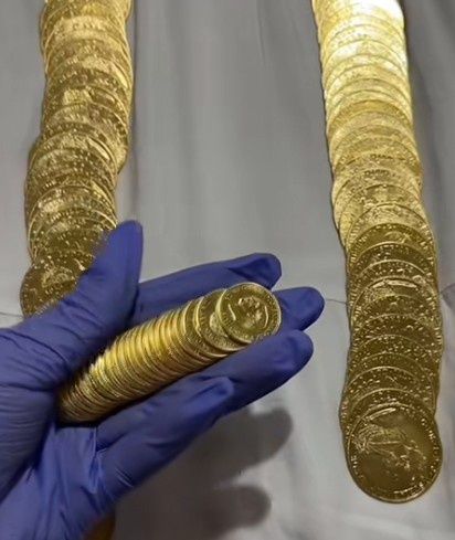 Vând Monede placate cu aur de 24k Frank Iosif 4 ducat