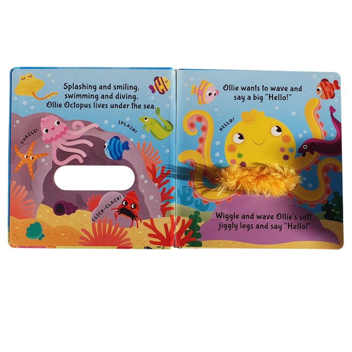 Ollie Octopus carte interactiva engleza, ca noua, cu marioneta inclusa