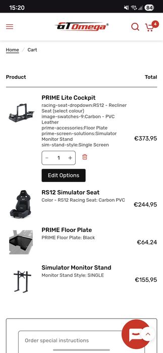 Cockpit GT OMEGA prime lite