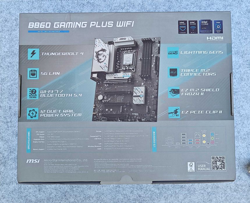 Материнская плата MSI B860 Gaming Plus WiFi DDR5 LGA1851 ATX