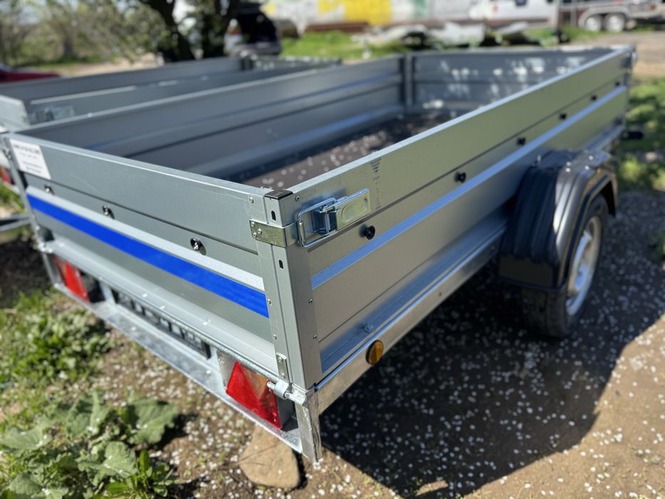 Remorcă nouă 750 kg basculabilă, 242x132 cm, CIV+RAR efectuat, ideală ATV, posibilitate RATE!!