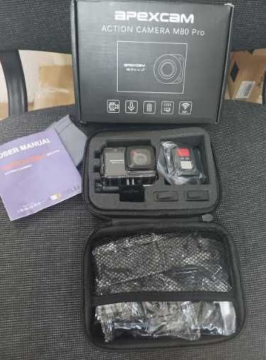 Екшън камера Apexcam M80 Pro EIS, 4K, 20MP, спортна камера