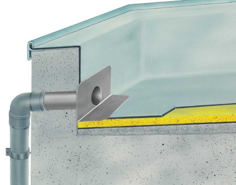 Воронка кровельная с обогревом/без