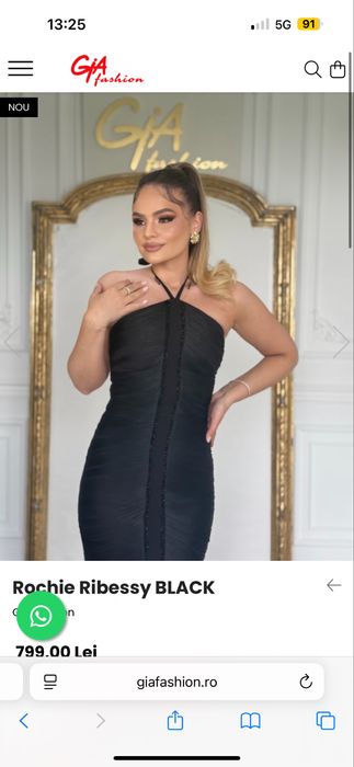 Rochie 42 Ribessy BLACK Gia Fashion