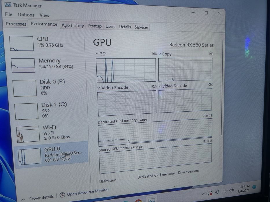 Vand pc gaming r5 3600 16 gb ram corser rx580 8gb gddr6