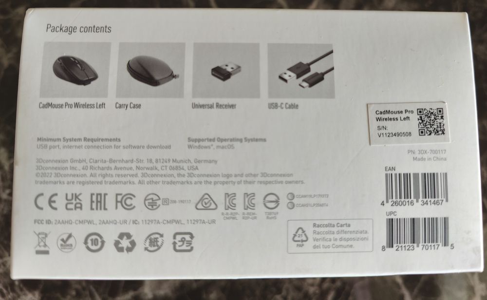 Безжична мишка 3Dconnexion CadMouse Pro