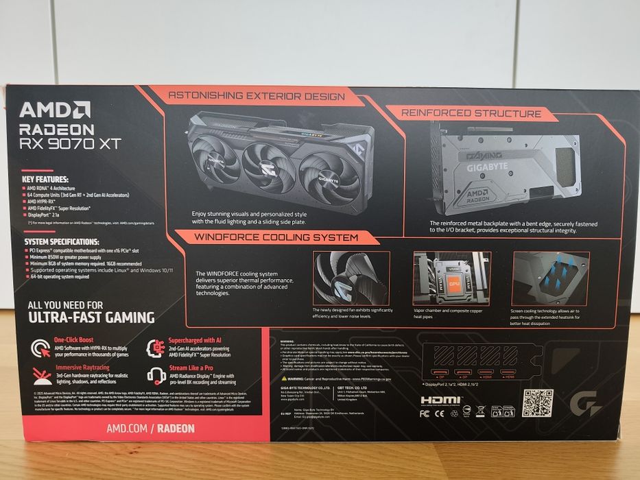 Видеокарта Radeon RX 9070XT Gaming OC