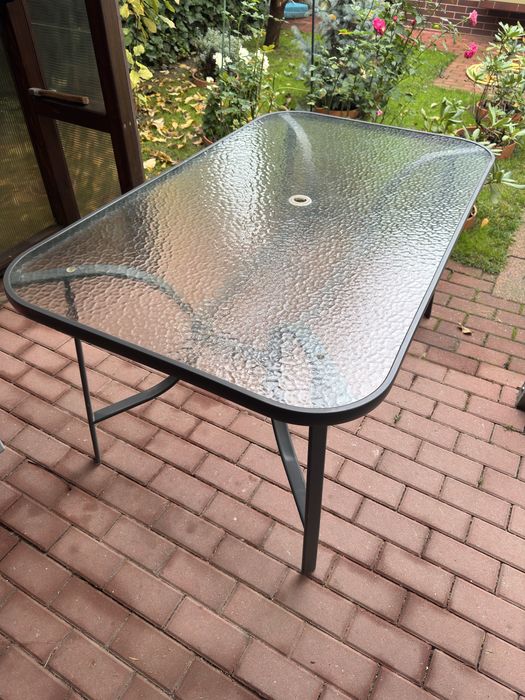 Vand masa de gradina NADJA 150x90x70 cm metal/sticla