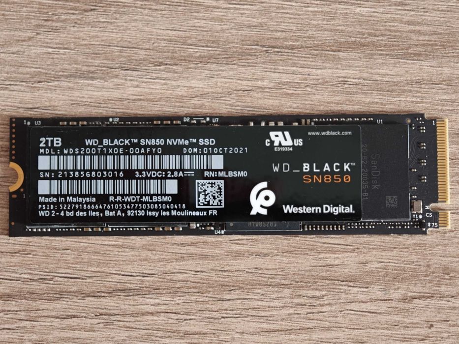 SSD WD Black SN850 2TB NVMe PCIe Gen4 x4 – високопроизводителен SSD за компютър, лаптоп, Mini PC и PS5