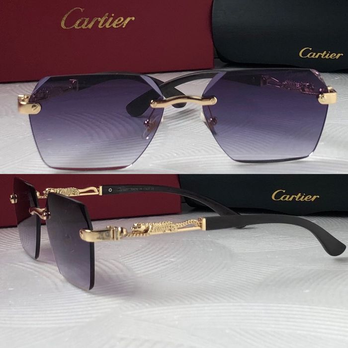 Дамски слънчеви очила дървени дръжки с пантера 5 цвята