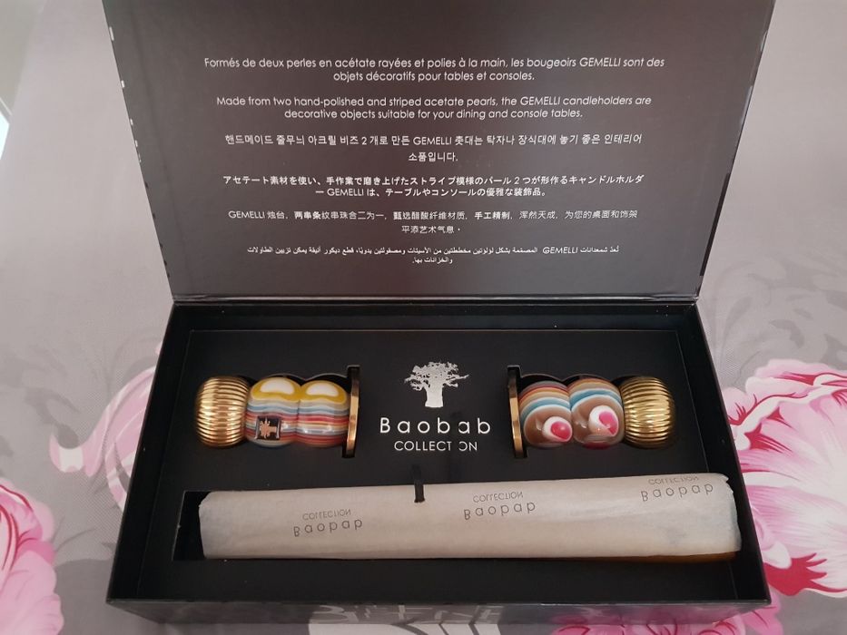 Set lumânări Baobab Gemelli Gold collection