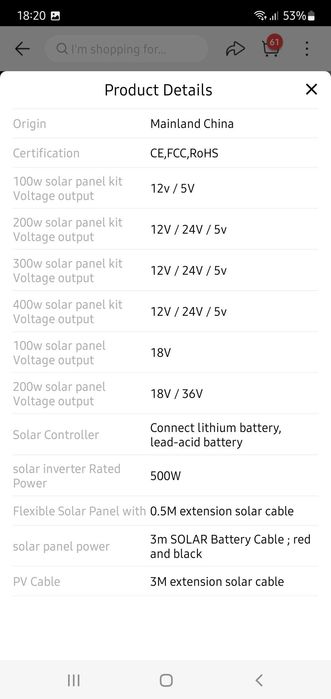 Kit mobil 4 panouri fotovoltaice flexibile -400w