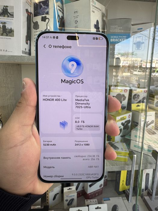 Honor 400 lite 8+8/256 gb ideeal