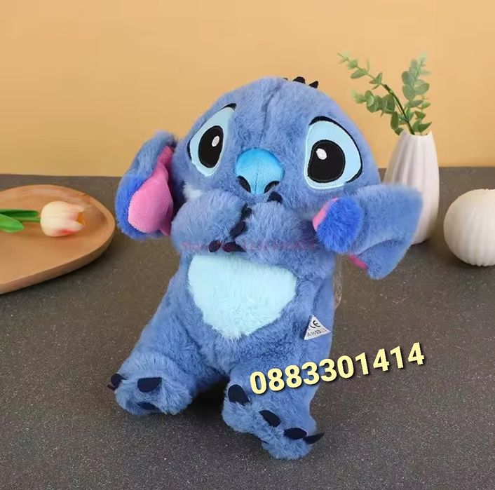 Плюшена играчка Стич Дишащ + мелодии бял шум