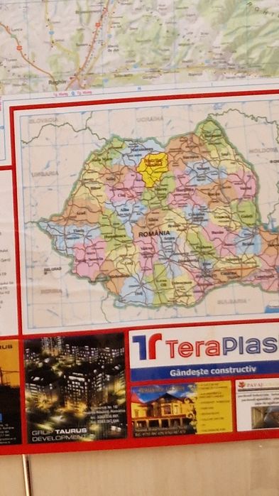 Harta cu Județul Bistrița Năsăud