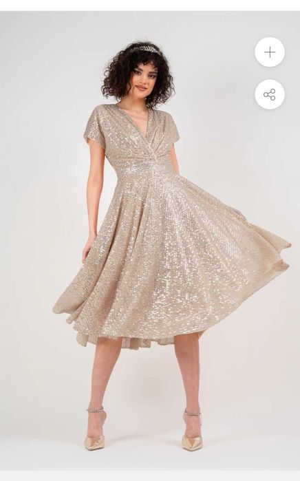 Rochie cocktail paiete eleganta