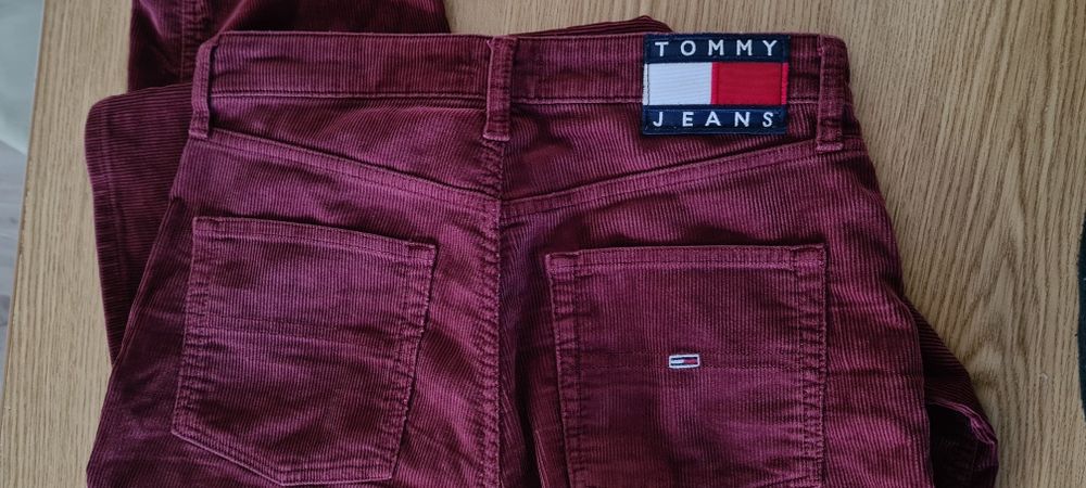 Blugi high wasted straight cropped jeans Tommy jeans