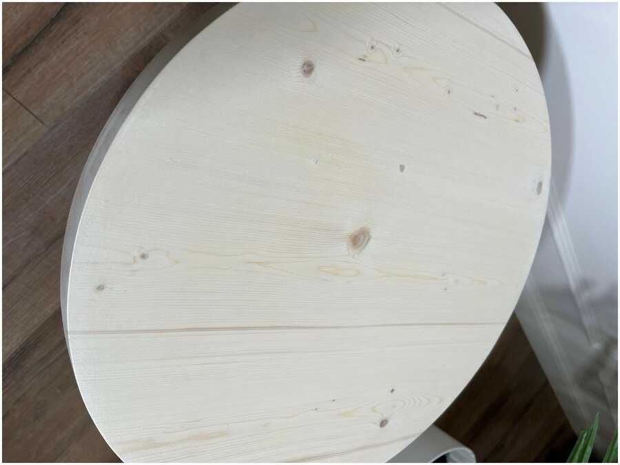 Журнальный столик White Lux  из натурального массива ели