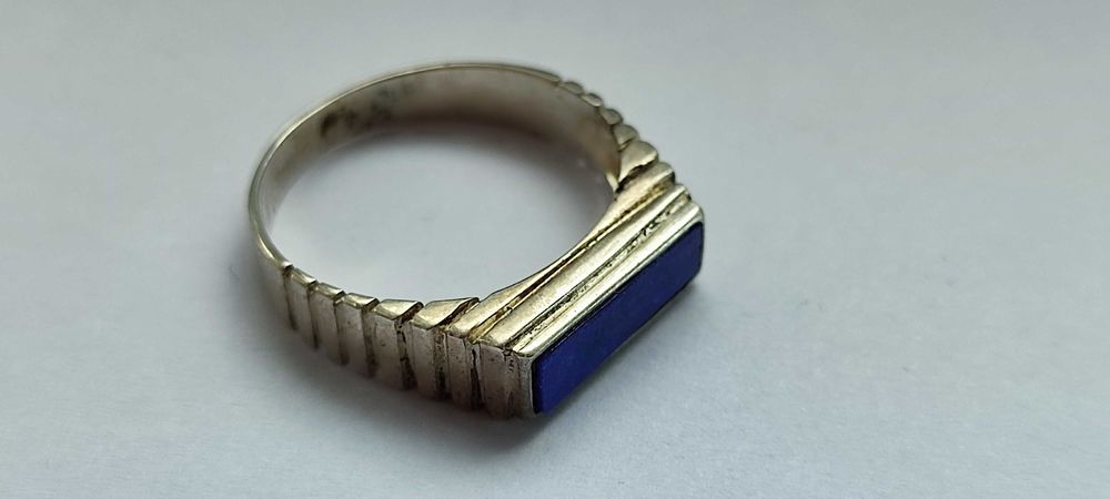 Красивое серебряное кольцо с натуральным камнем ЛАЗУРИТ афганский