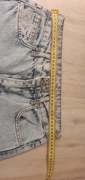 blugi largi albastru deschis taiati