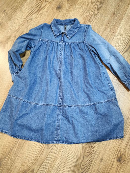 Дънкова рокля с джобчета  свободна кройка на ONLY, rr L.