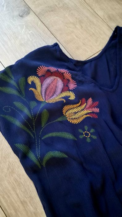 Тъмносиня блуза Desigual, размер Л
