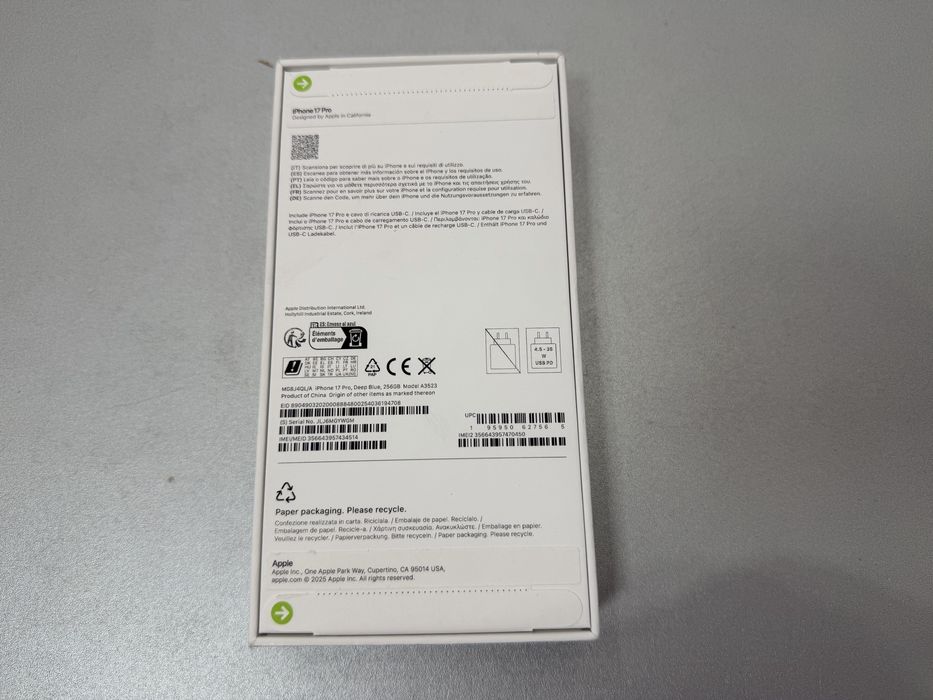 Iphone 17 Pro, 256 gb, Deep Blue, nou la cutie