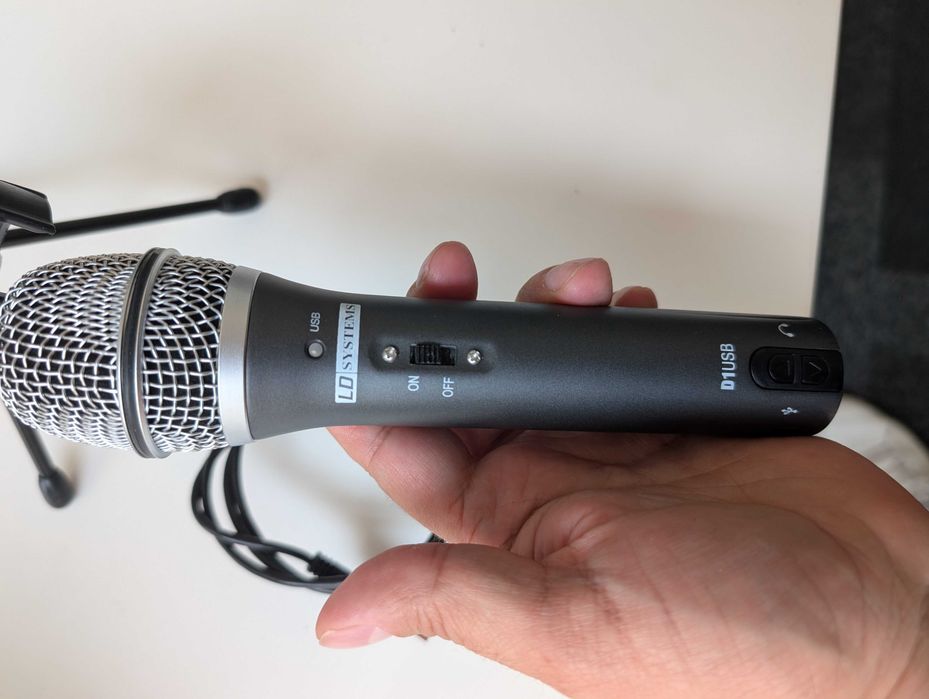 Microfon Dinamic LD-Systems D1USB USB/XLR cu iesire casti