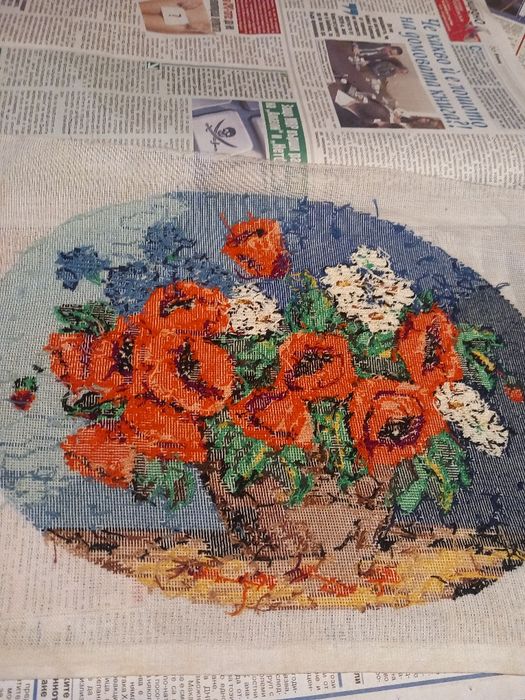 Ръчно Изработени Гоблени Ленена Пана 3бр