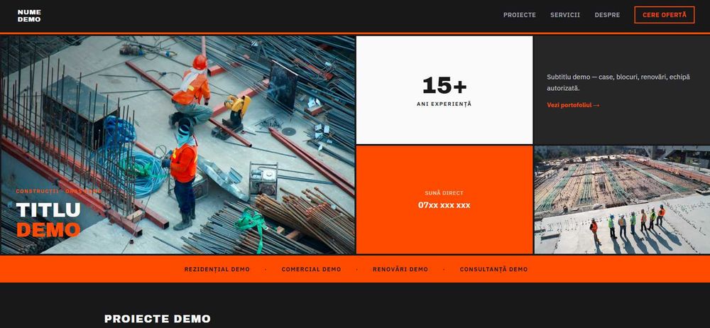 Creare site web la cerere | Site prezentare, landing page, magazin online