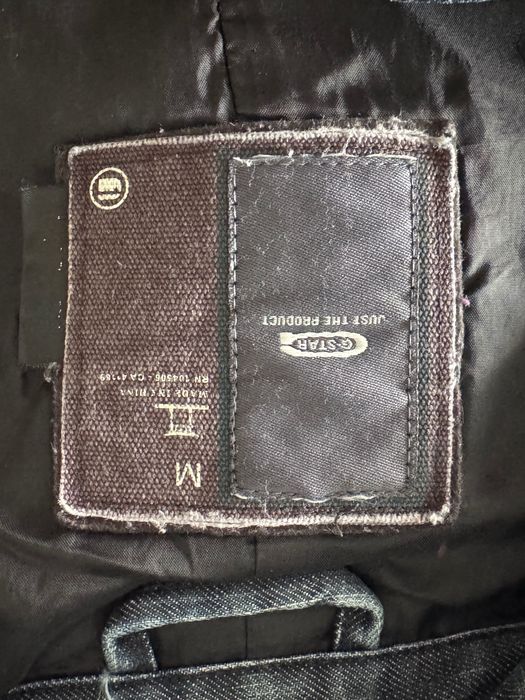 G star raw. Дълго дънково винтидж яке тип шлифер