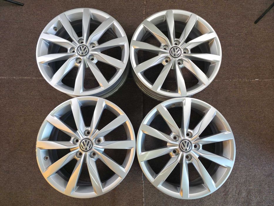 4 Jante Aliaj 5x112 17'' 6J ET 48 - OEM VW Golf 5 6 7 Caddy T-Roc / Skoda Octavia Karoq