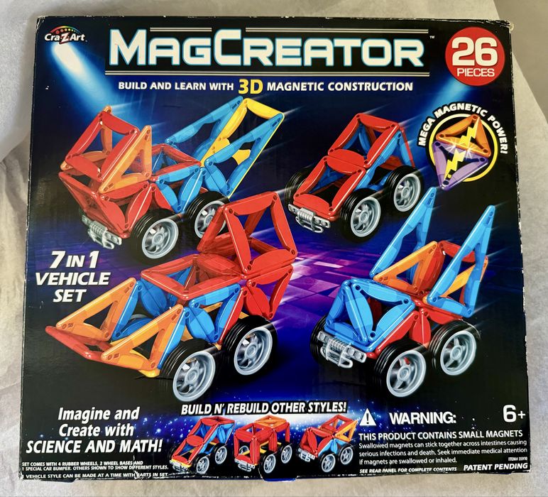 Magnetic, constructii masini 7in 1 -  3D creaza si construieste 7in1