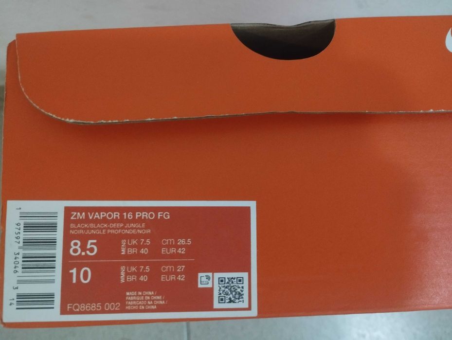 Футболни бутонки Nike ZM Vapor 16 PRO FG 42 номер 26,5cm