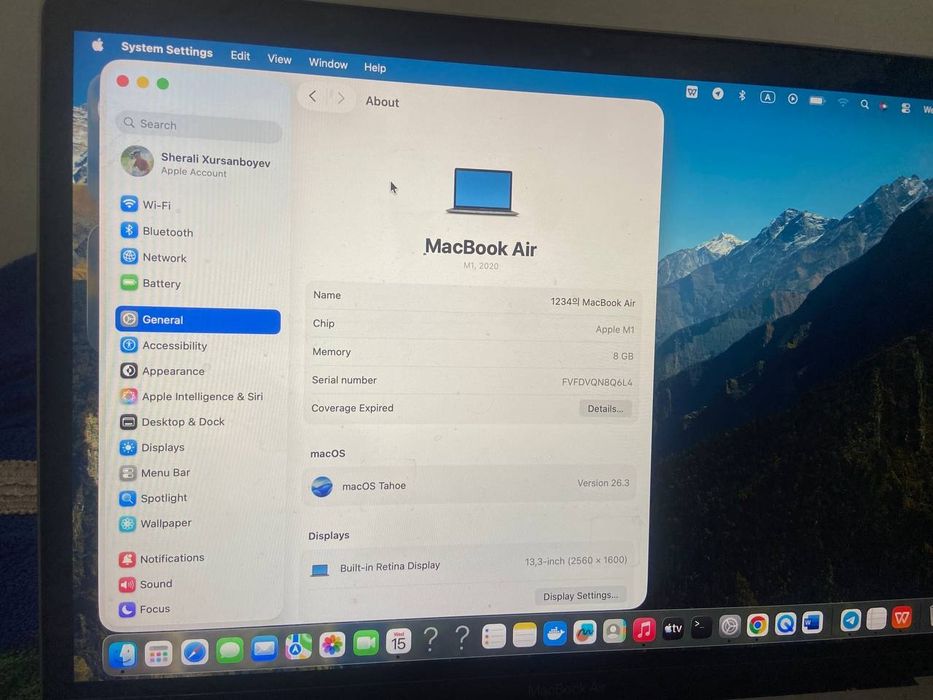 macbook air m1  8/256
