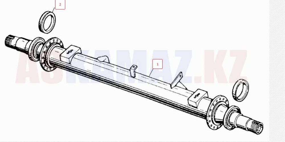 Ось на прицеп КАМАЗ